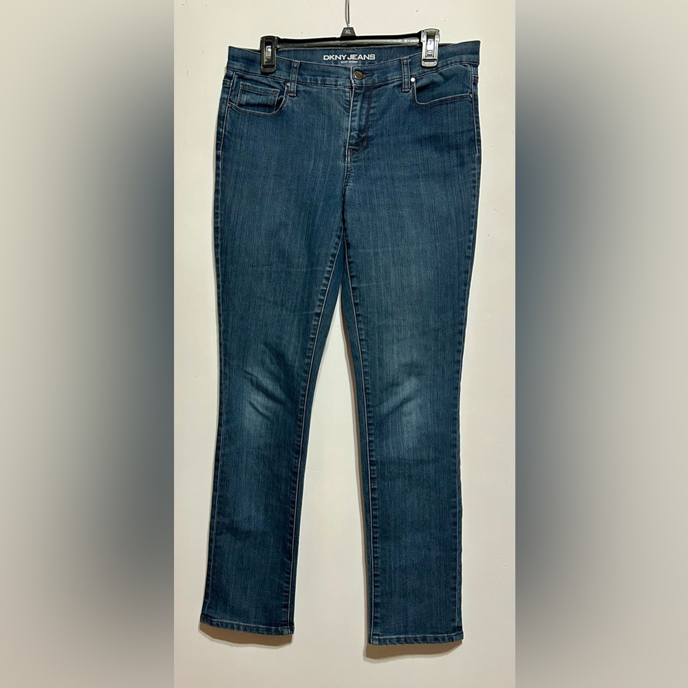 Dkny Blue Straight Leg Jeans Classic Style